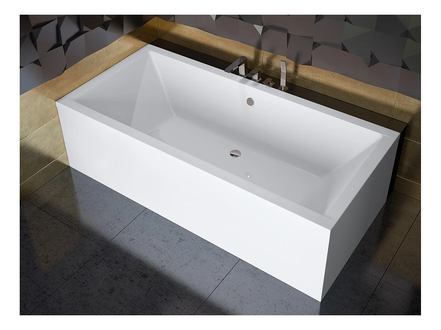 Baignoire QUADRO 170-175-180-190 cm - Dimensions: 180cm