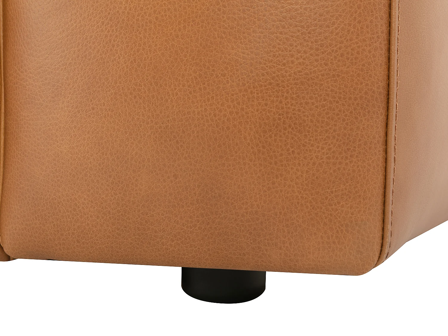 Canapé 3 places en cuir marron LAVANE