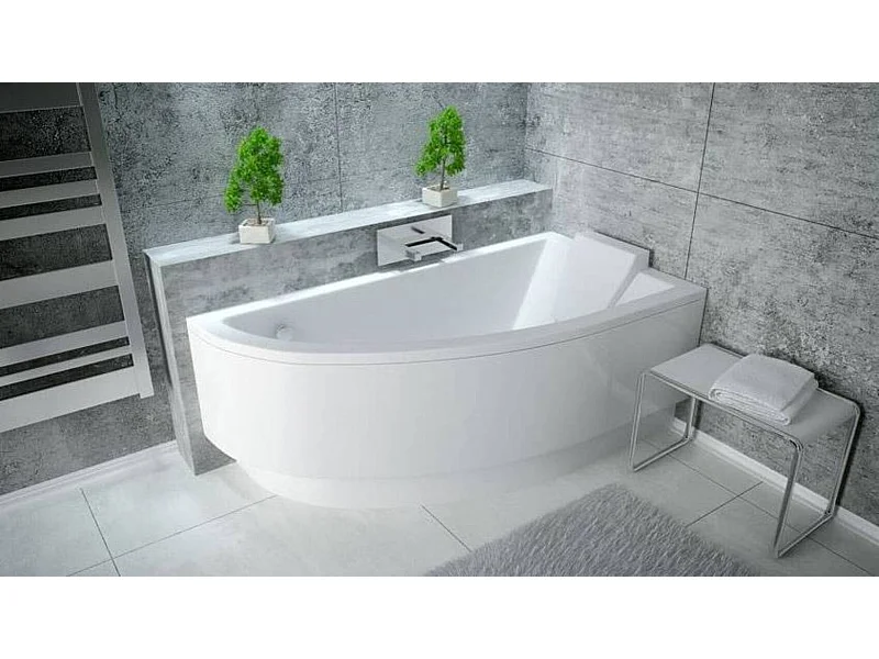 Baignoire d'angle ORIEGA 150 cm droite avec tablier
