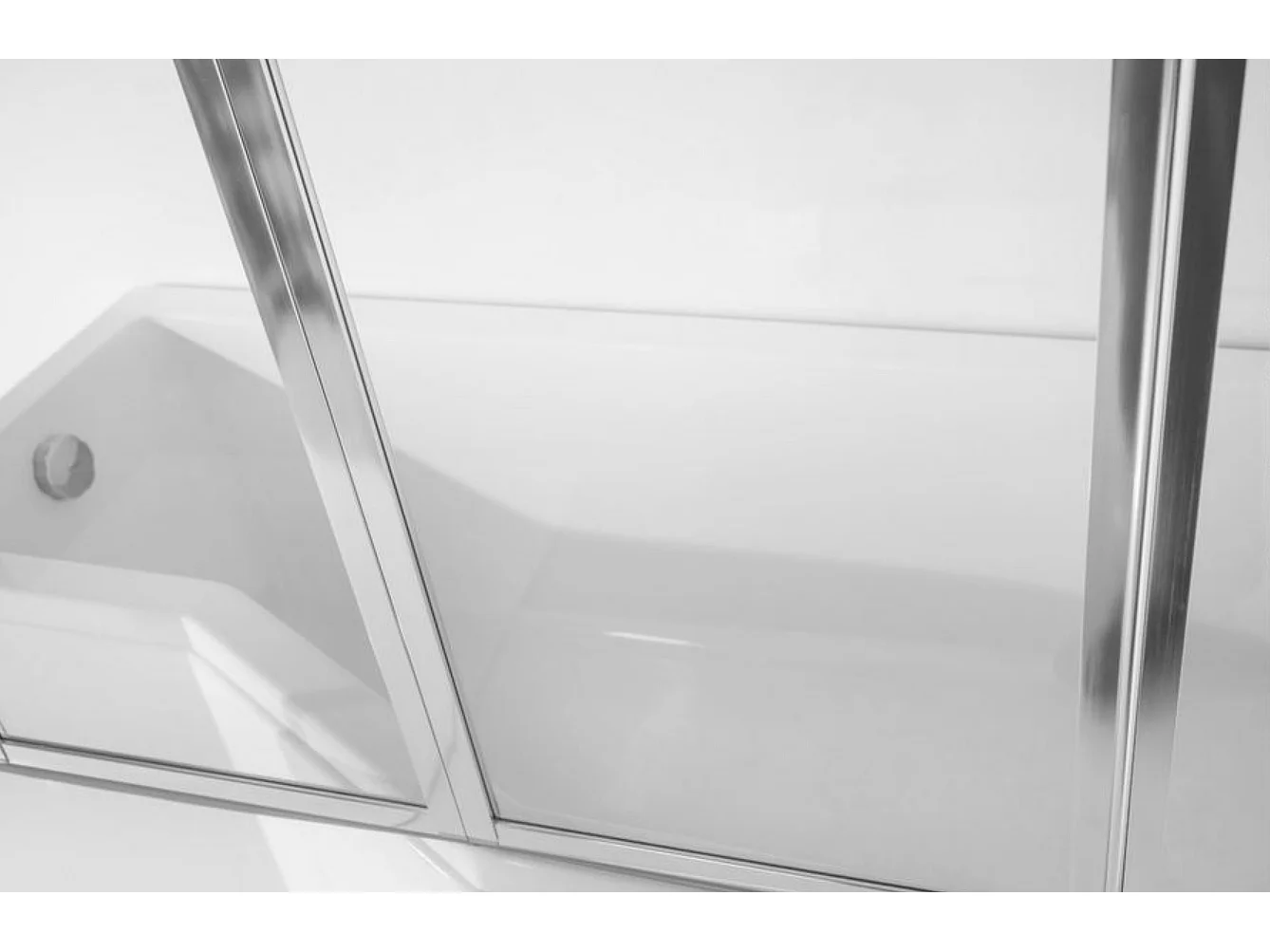 Baignoire asymétrique INTEGRA 150-170 cm x 75 cm + pare baignoire - Angle: Gauche - Dimensions: 150cm