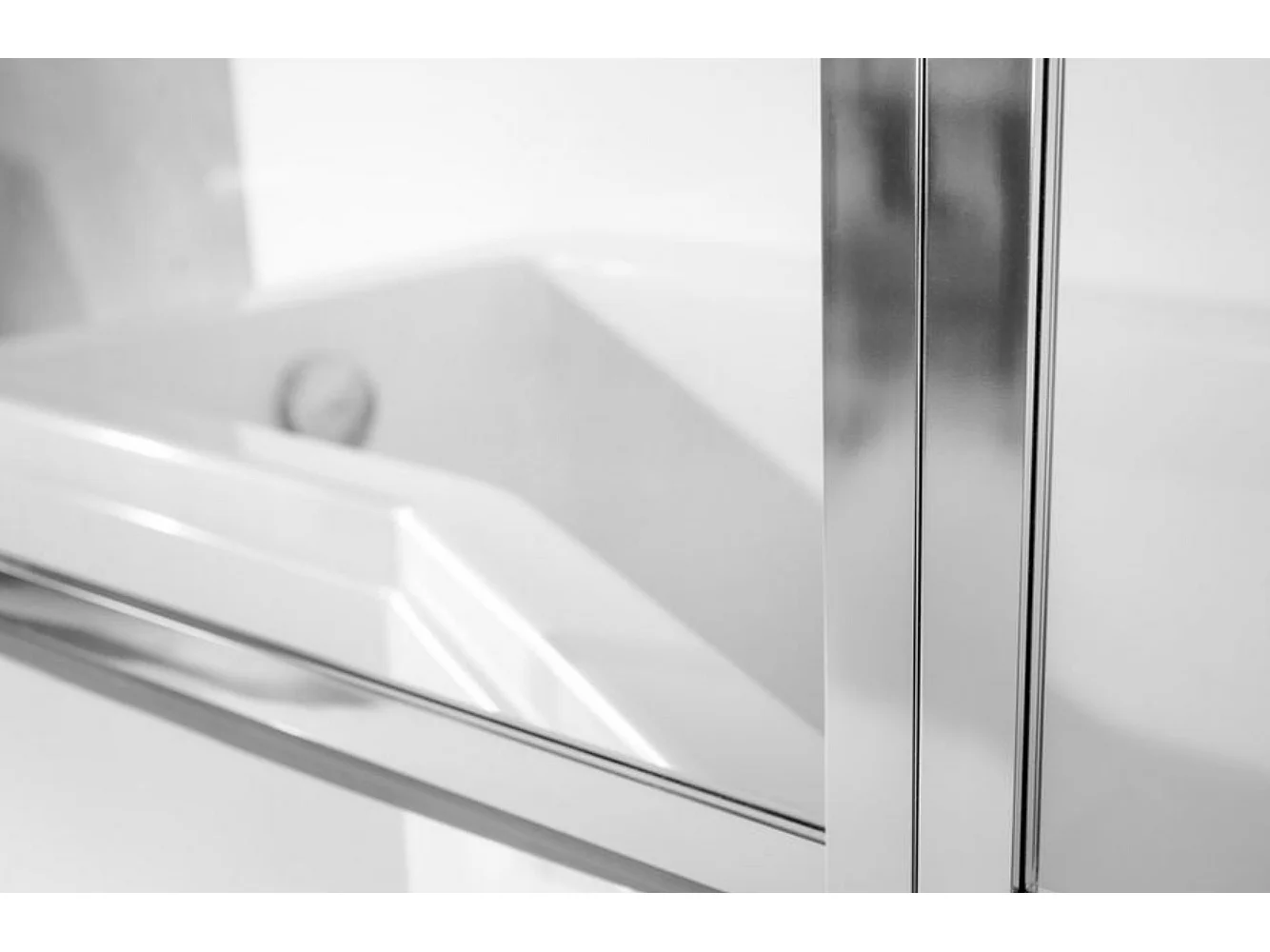 Baignoire asymétrique INTEGRA 150-170 cm x 75 cm + pare baignoire - Angle: Gauche - Dimensions: 150cm