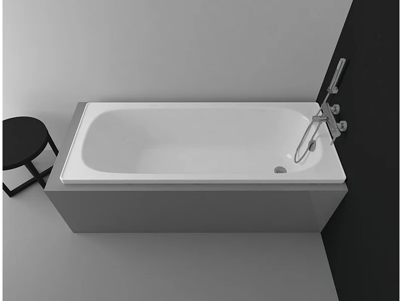 Baignoire ALVERANA en acier émaillé 120-130-140-150-160-170x70 cm - Dimensions: 130cm - Fond anti-dérapant: Avec