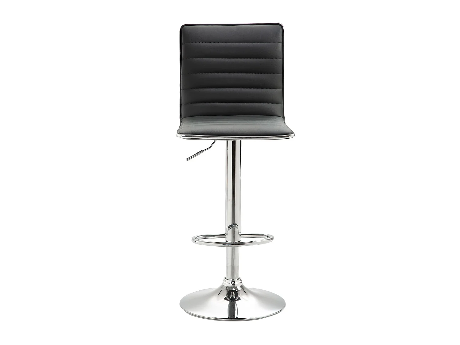 Lot de 2 tabourets de bar ROCA chaise haute droite pour cuisine/comptoir, réglable en hauteur et pivotante, en synthétique gris