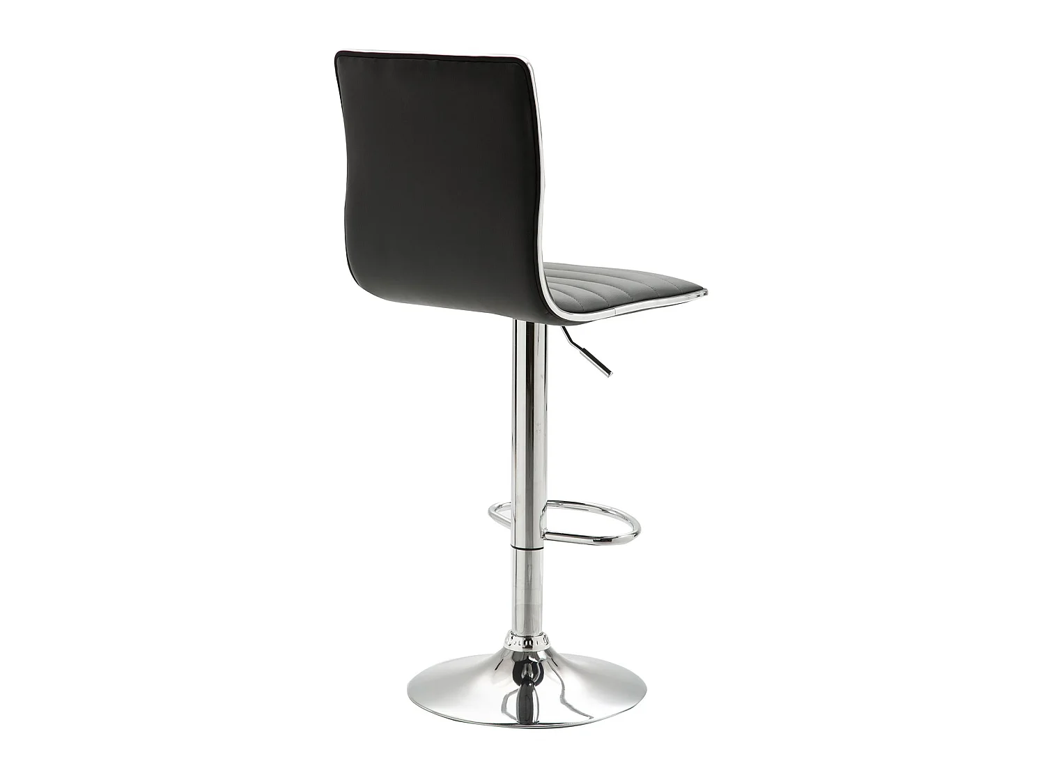 Lot de 2 tabourets de bar ROCA chaise haute droite pour cuisine/comptoir, réglable en hauteur et pivotante, en synthétique gris