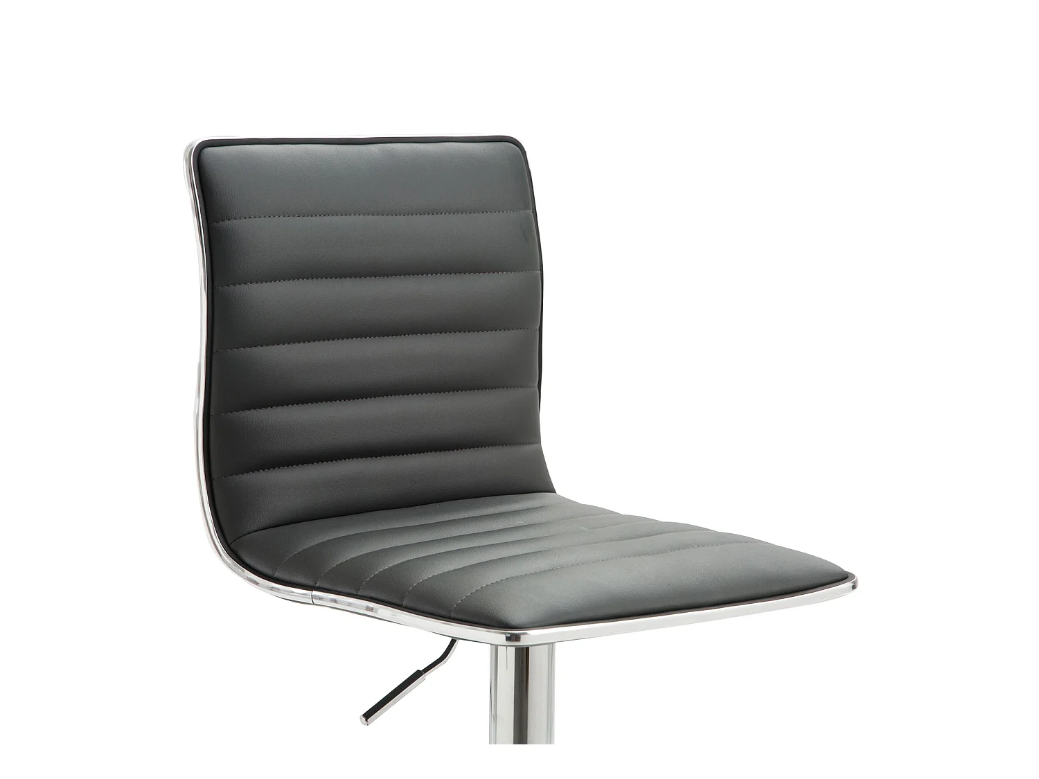 Lot de 2 tabourets de bar ROCA chaise haute droite pour cuisine/comptoir, réglable en hauteur et pivotante, en synthétique gris