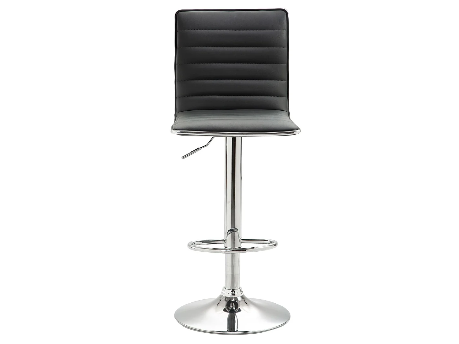 Lot de 2 tabourets de bar ROCA chaise haute droite pour cuisine/comptoir, réglable en hauteur et pivotante, en synthétique gris