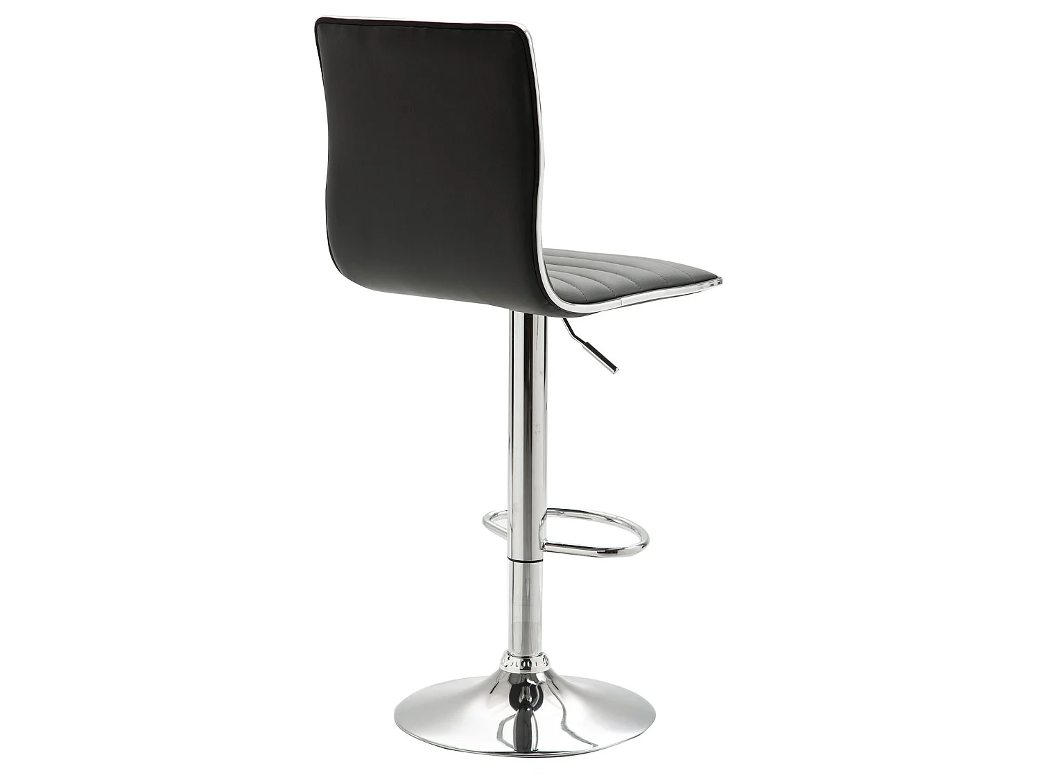 Lot de 2 tabourets de bar ROCA chaise haute droite pour cuisine/comptoir, réglable en hauteur et pivotante, en synthétique gris