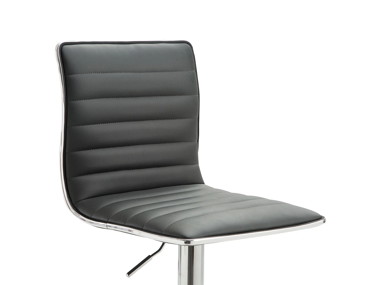 Lot de 2 tabourets de bar ROCA chaise haute droite pour cuisine/comptoir, réglable en hauteur et pivotante, en synthétique gris