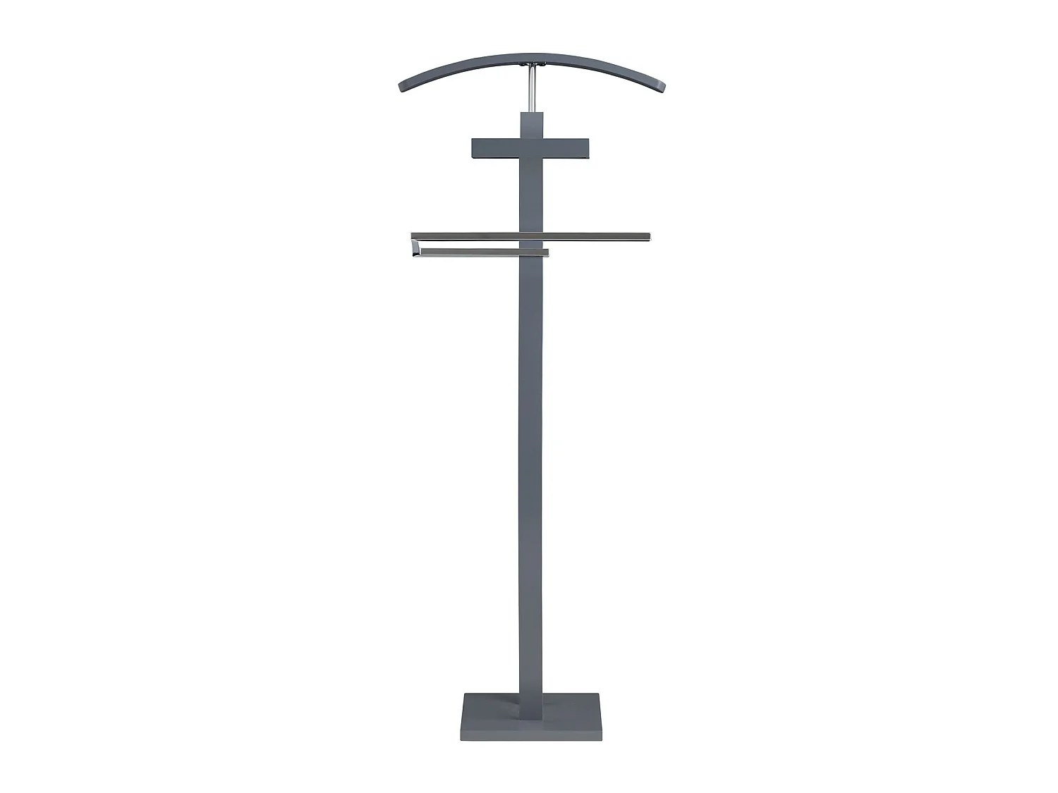 Valet de chambre ROBIN valet de nuit porte vêtements, structure en bois laqué gris