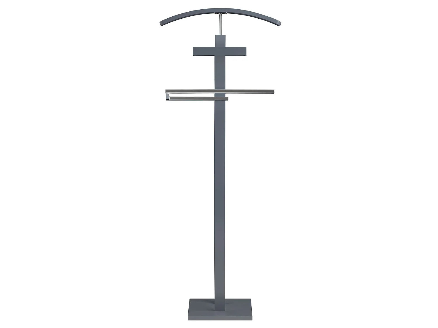 Valet de chambre ROBIN valet de nuit porte vêtements, structure en bois laqué gris