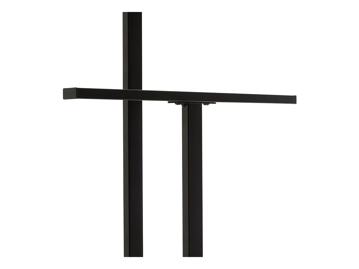 Valet de chambre SCOTT chevalet de nuit avec cintre et portant pour vêtements, socle rectangulaire et tubes en métal laqué noir