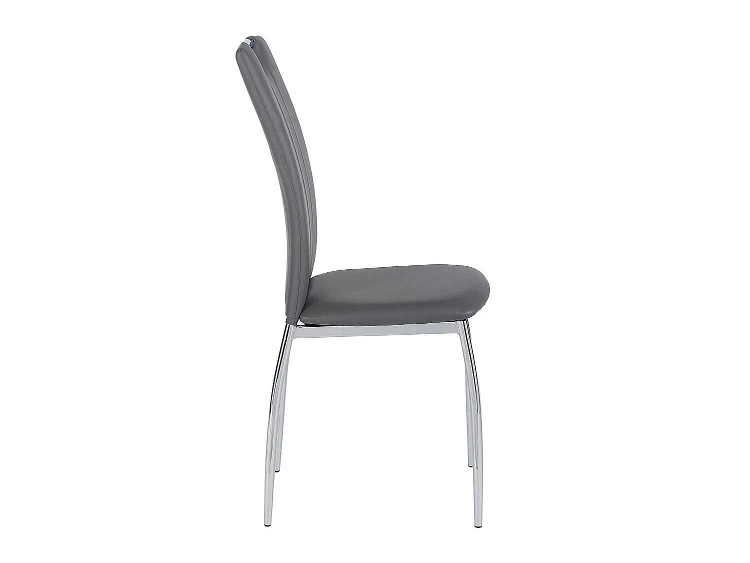 Lot de 4 chaises APOLLO assise synthétique gris