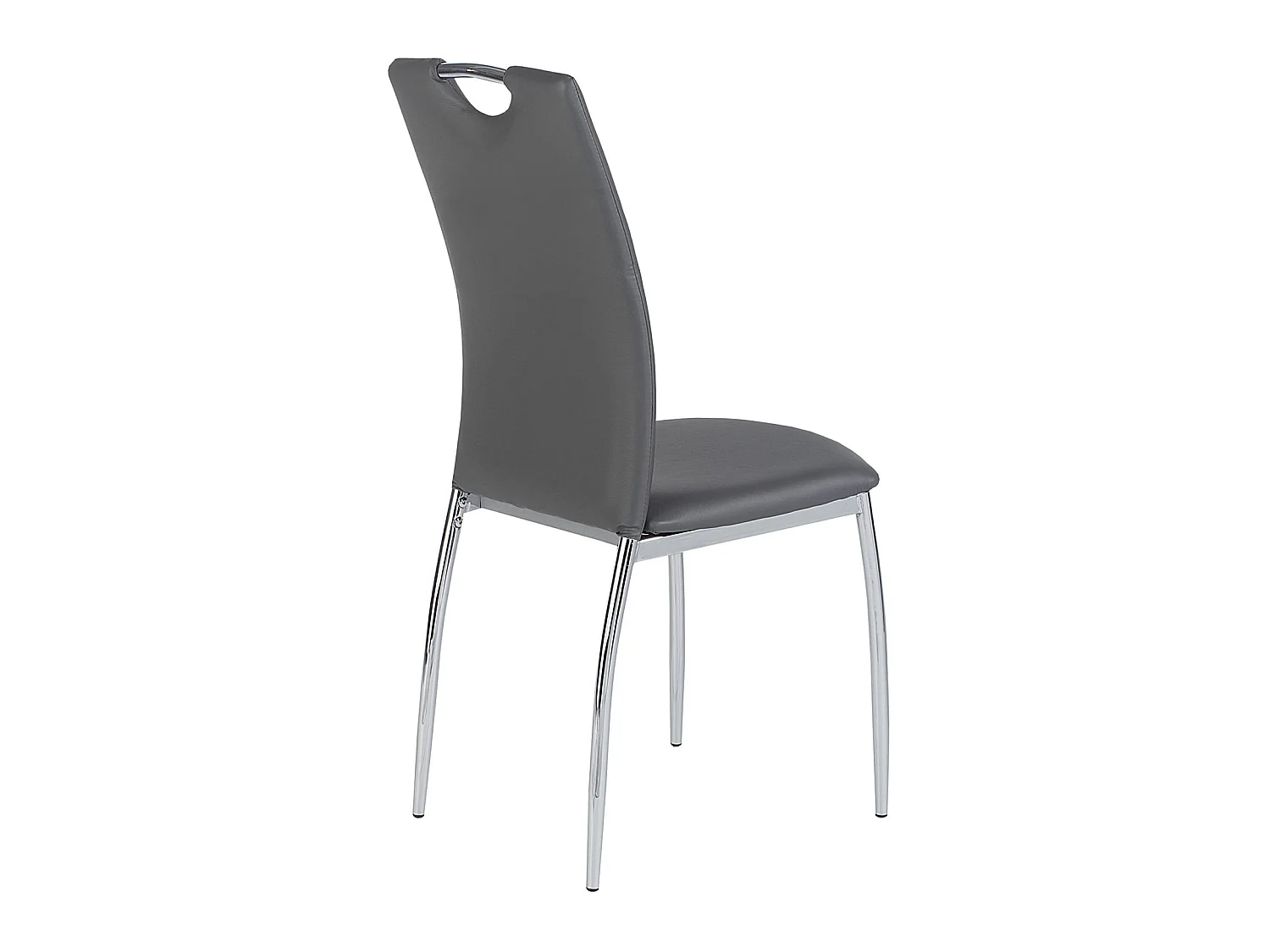 Lot de 4 chaises APOLLO assise synthétique gris