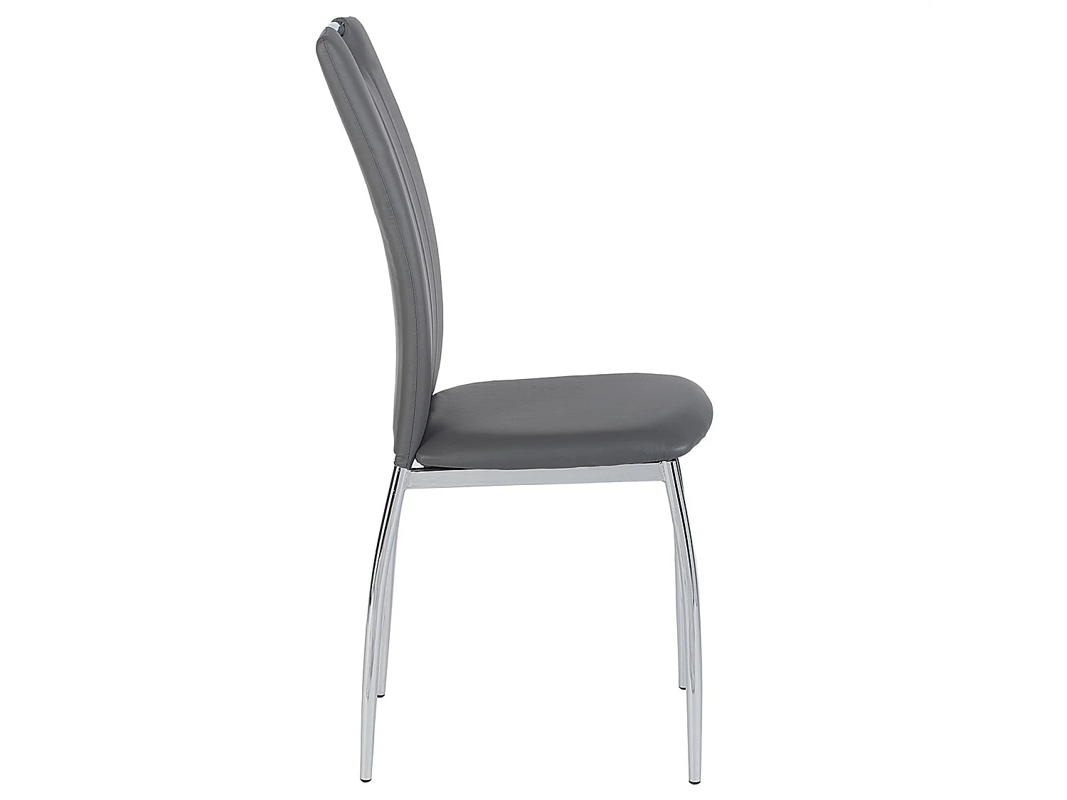 Lot de 4 chaises APOLLO assise synthétique gris