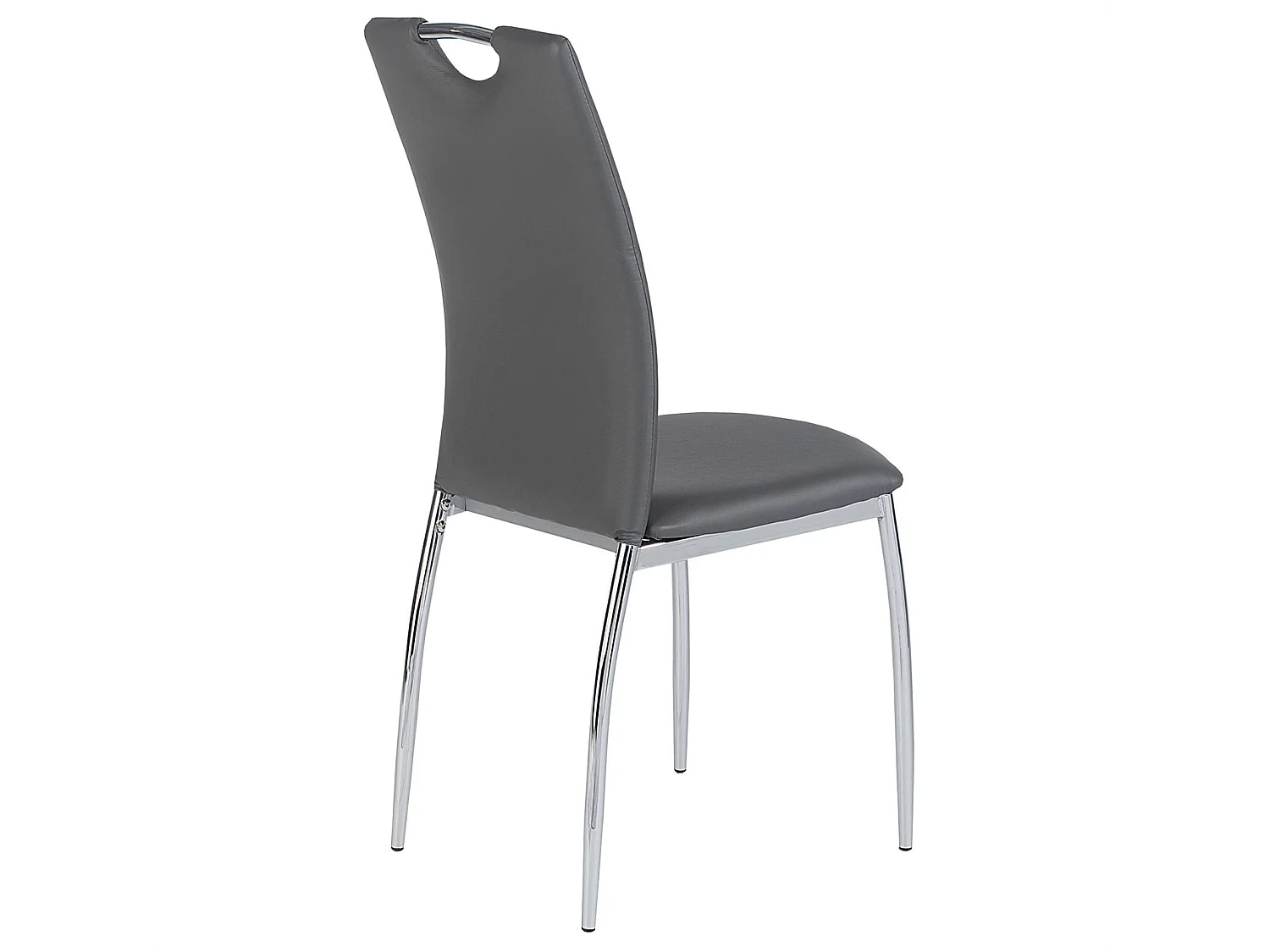 Lot de 4 chaises APOLLO assise synthétique gris