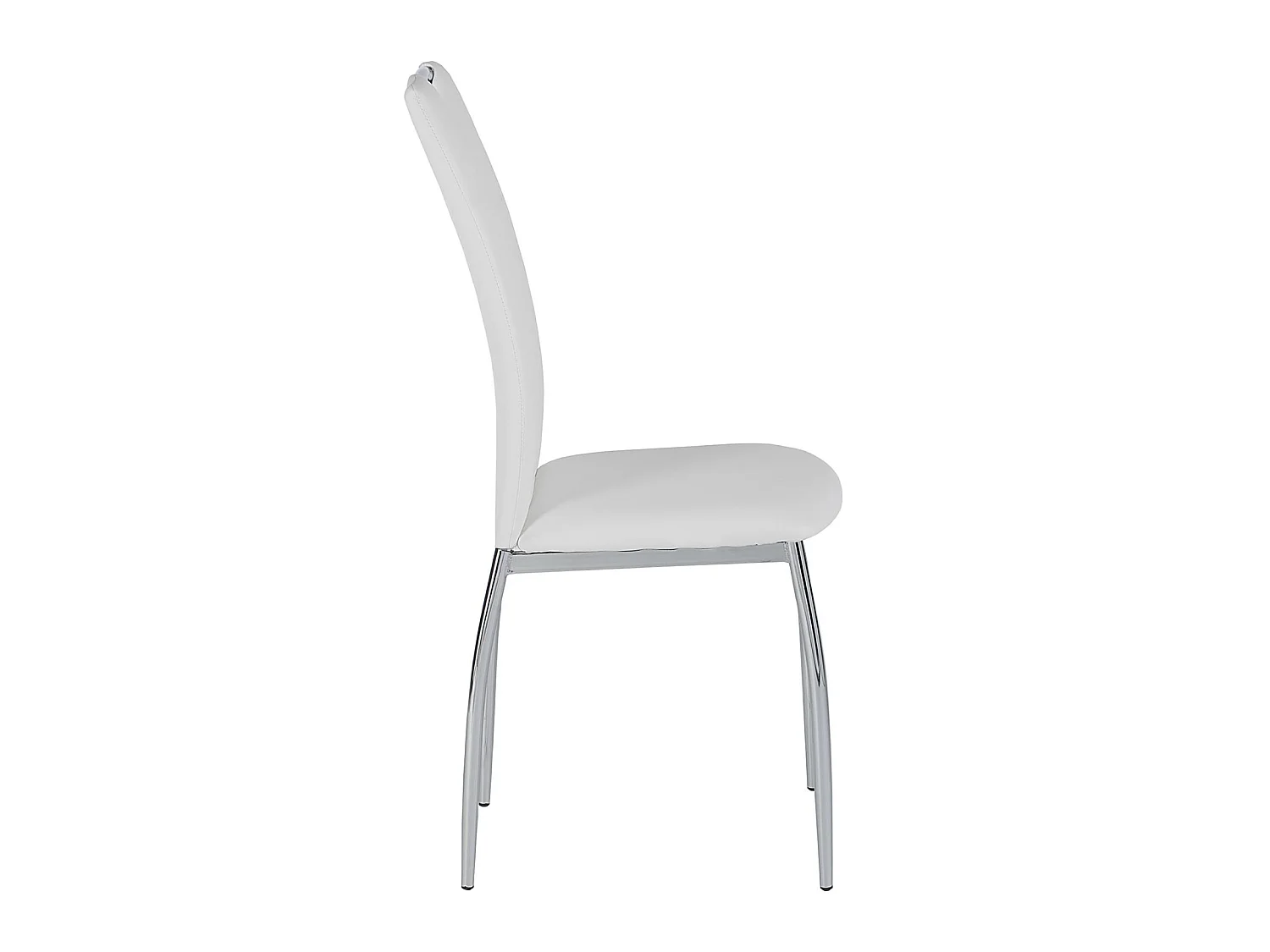 Lot de 4 chaises APOLLO assise synthétique blanc
