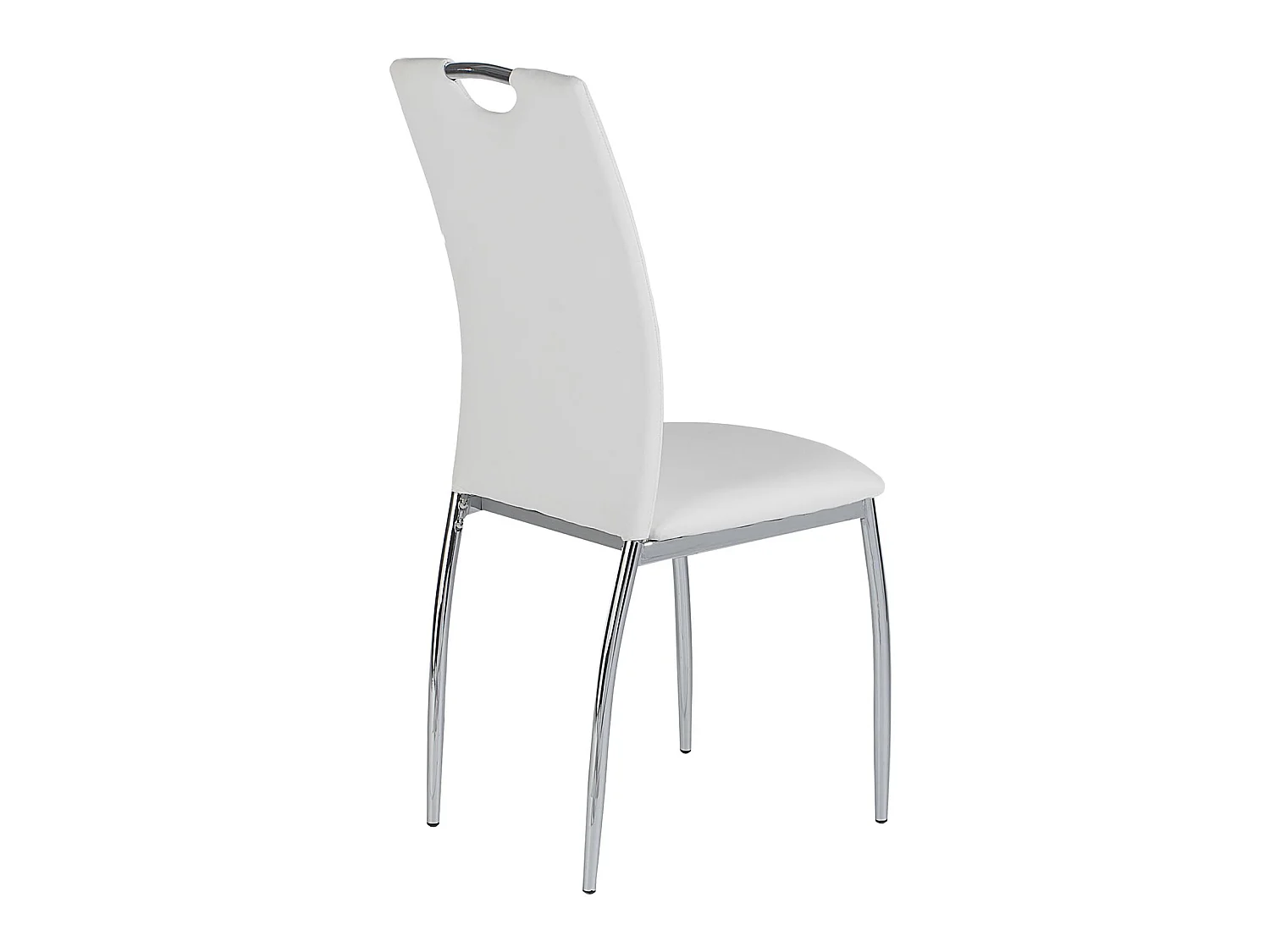 Lot de 4 chaises APOLLO assise synthétique blanc