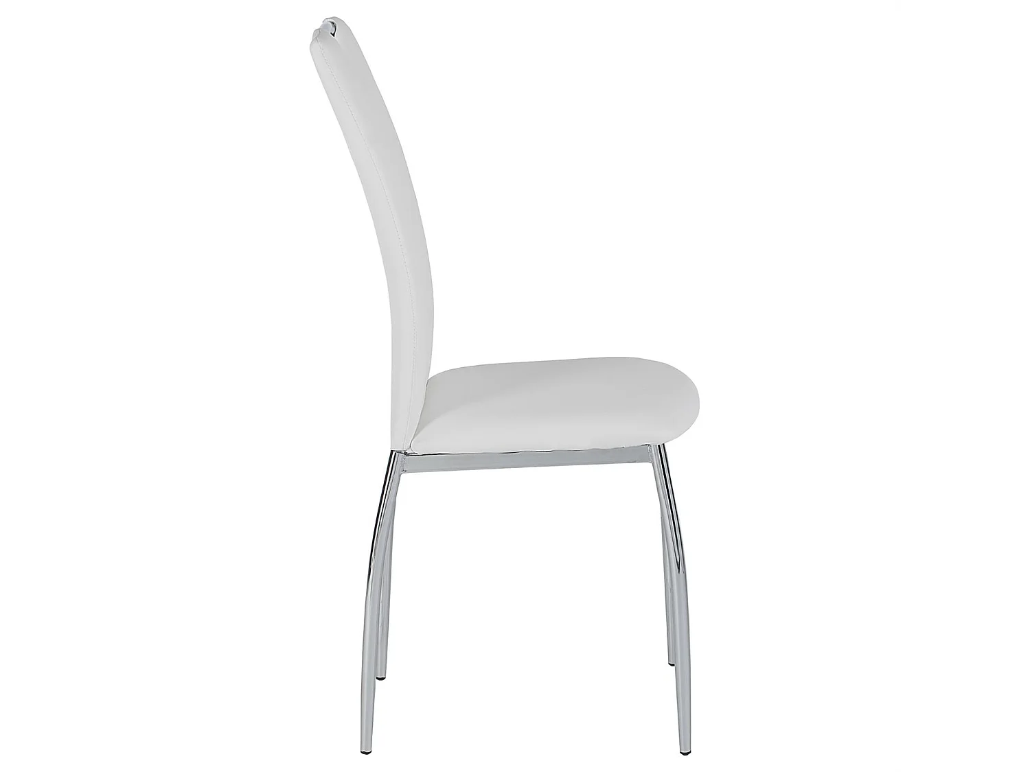 Lot de 4 chaises APOLLO assise synthétique blanc