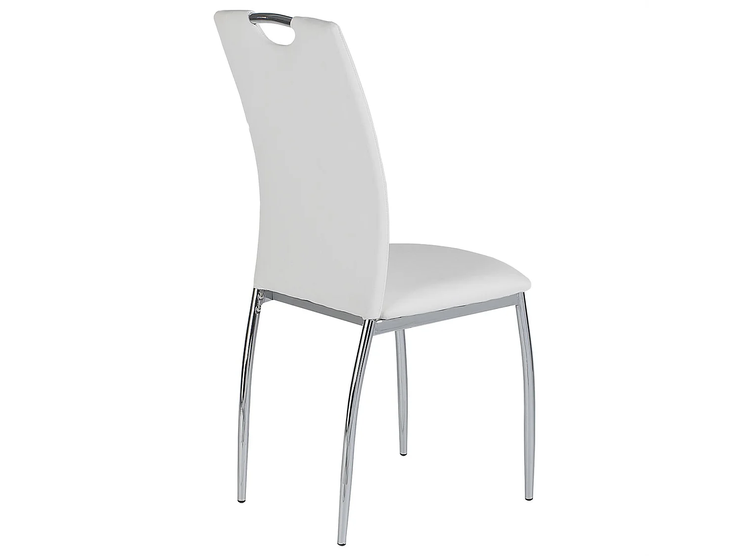 Lot de 4 chaises APOLLO assise synthétique blanc