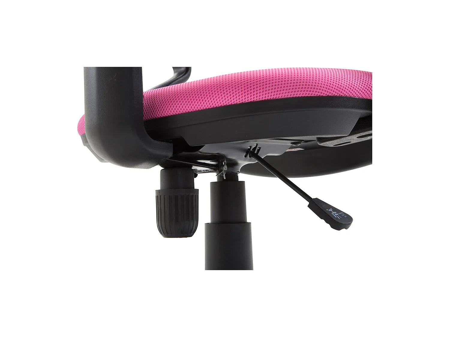 Chaise de bureau pour enfant COOL fauteuil pivotant et ergonomique avec accoudoirs, siège à roulettes et hauteur réglable, mesh rose