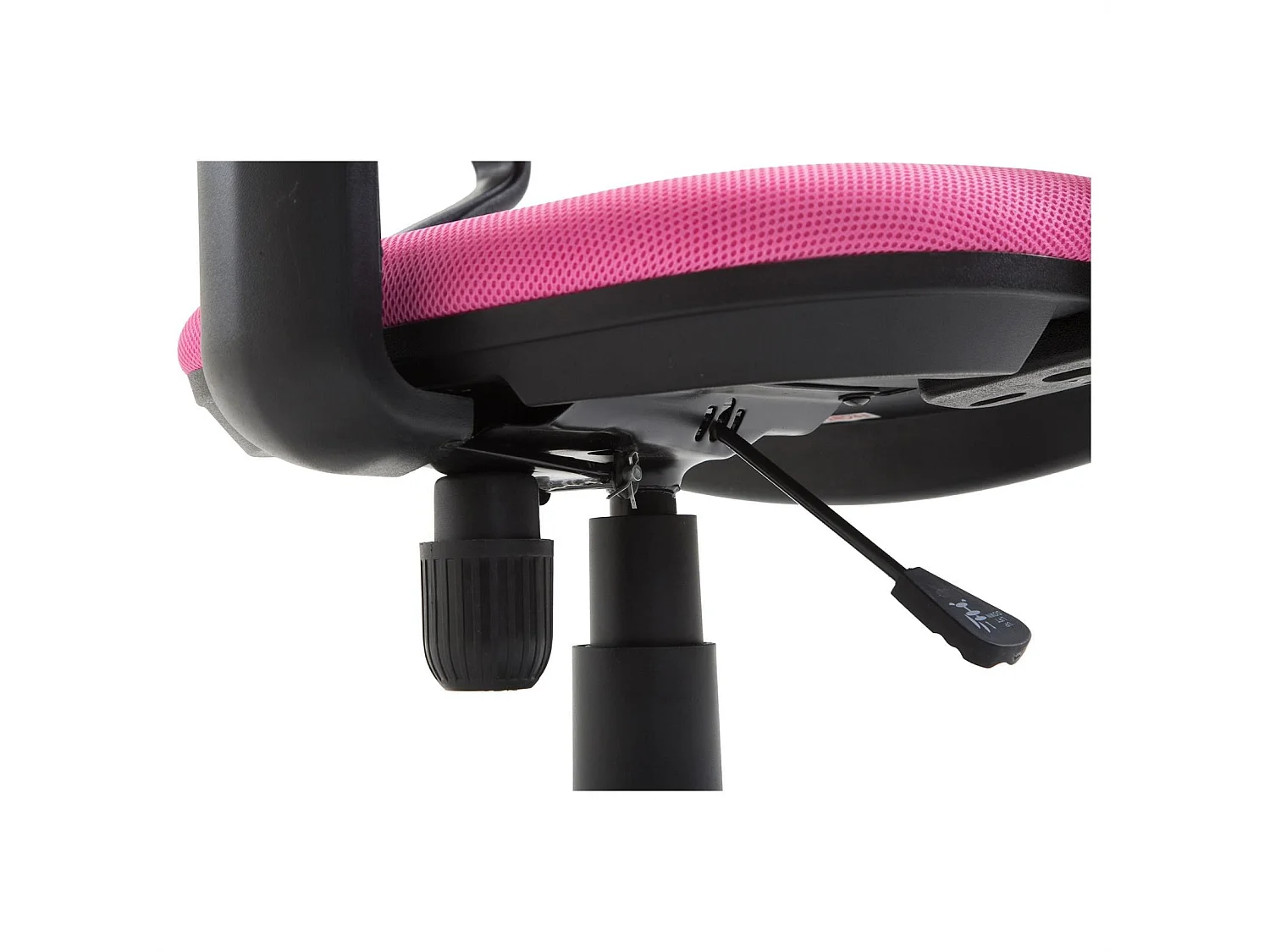 Chaise de bureau pour enfant COOL fauteuil pivotant et ergonomique avec accoudoirs, siège à roulettes et hauteur réglable, mesh rose