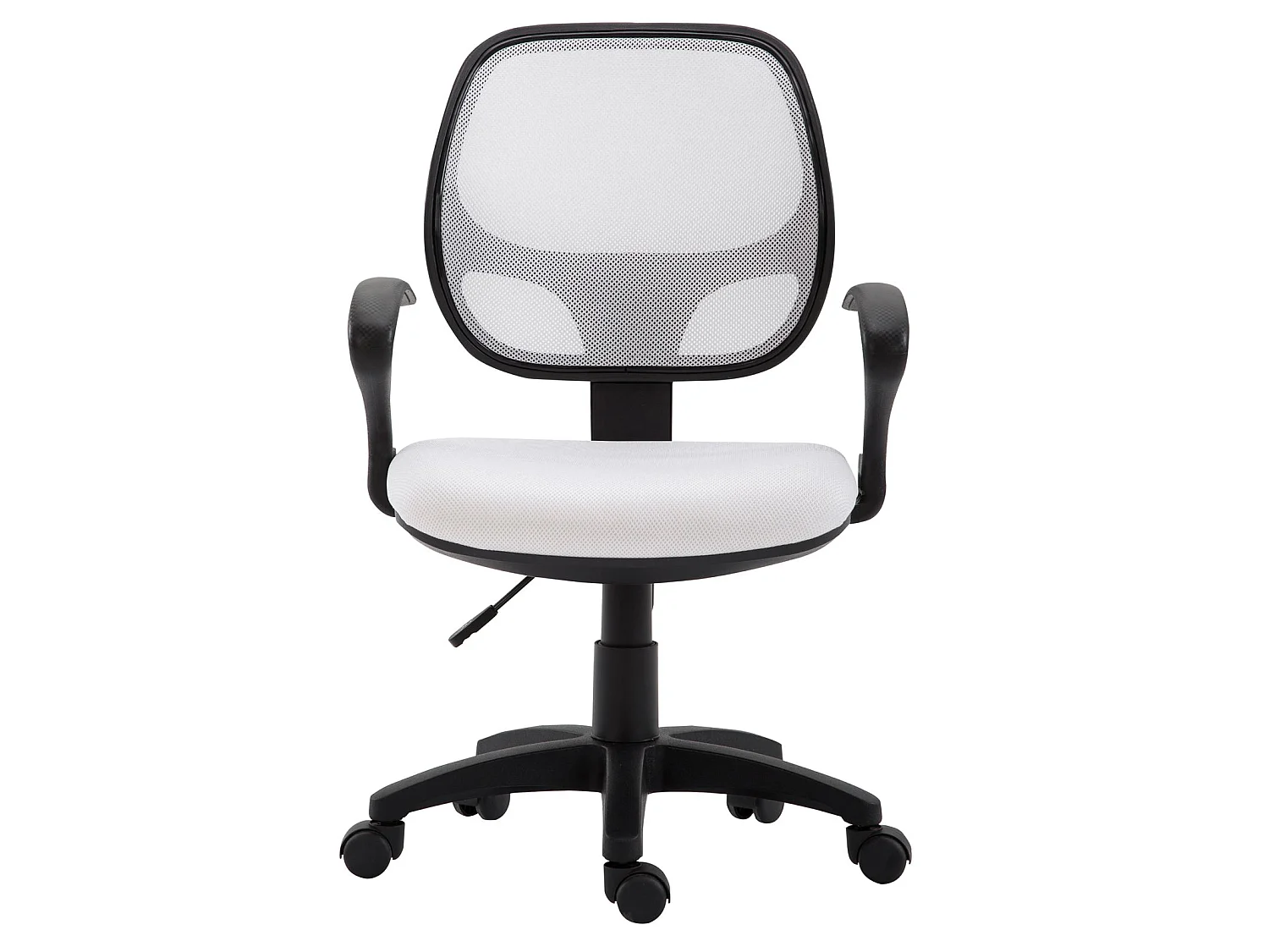 Chaise de bureau COOL fauteuil pivotant et ergonomique avec accoudoirs, siège à roulettes et hauteur réglable, mesh blanc