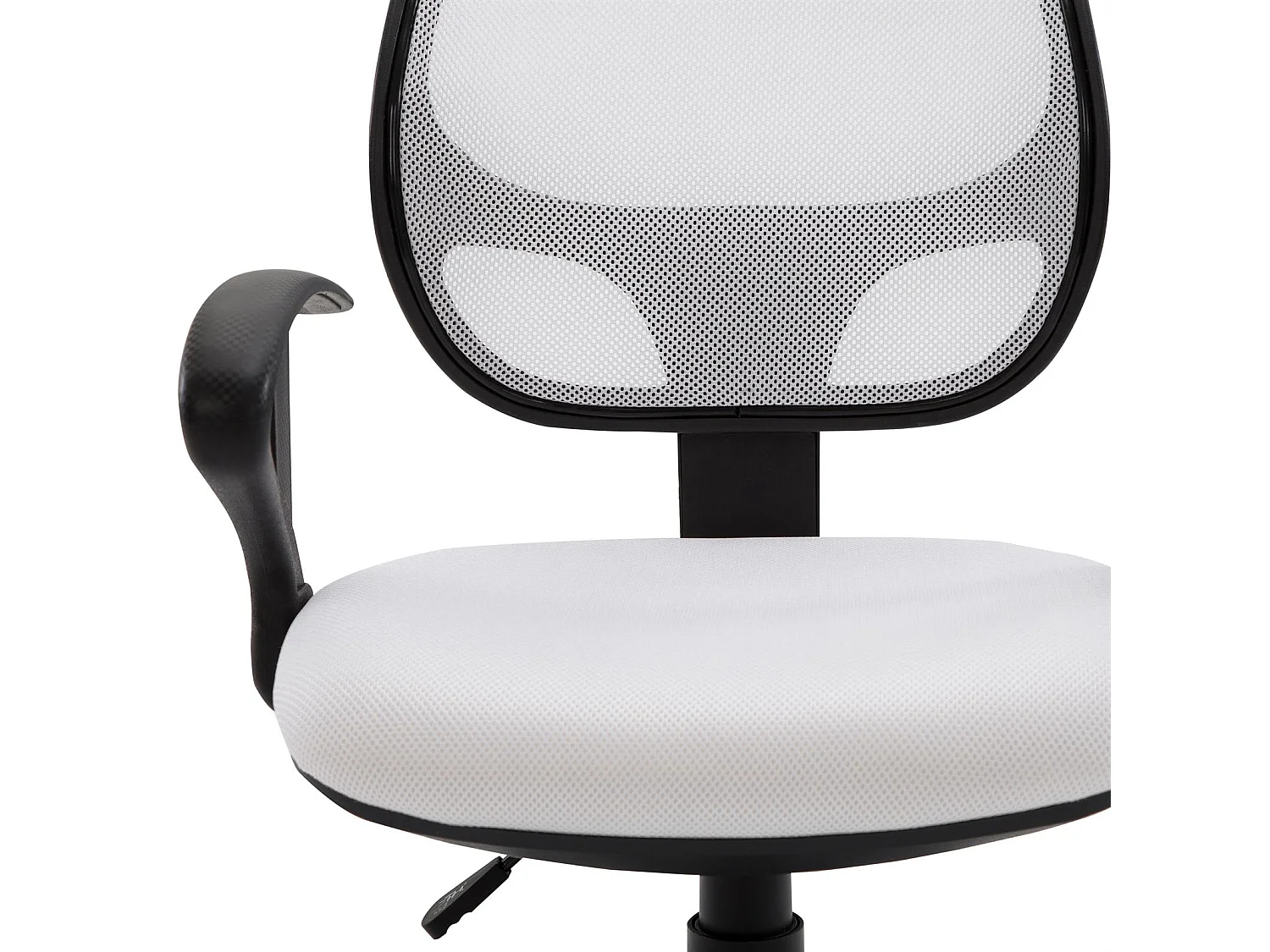 Chaise de bureau COOL fauteuil pivotant et ergonomique avec accoudoirs, siège à roulettes et hauteur réglable, mesh blanc