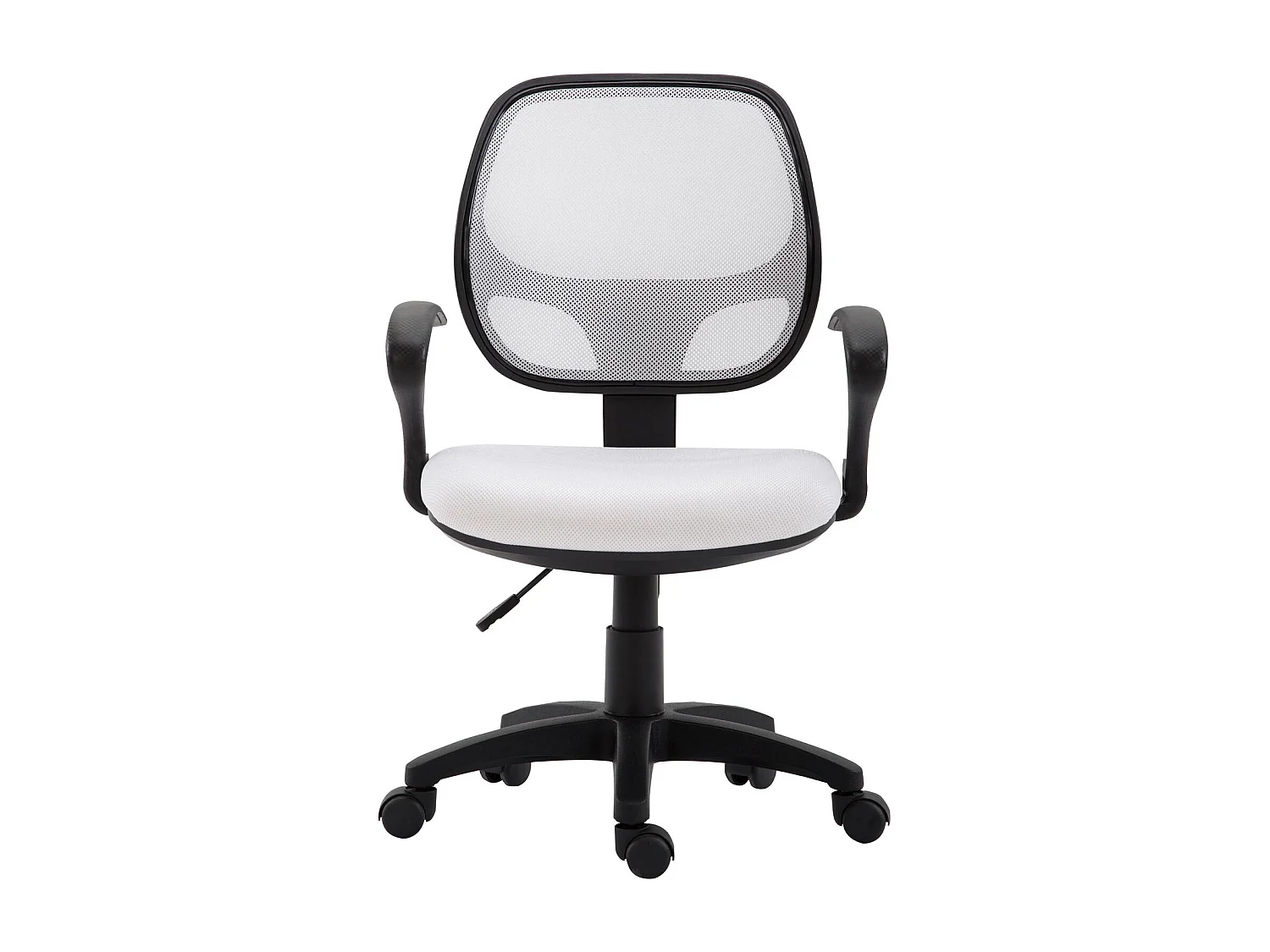 Chaise de bureau COOL fauteuil pivotant et ergonomique avec accoudoirs, siège à roulettes et hauteur réglable, mesh blanc