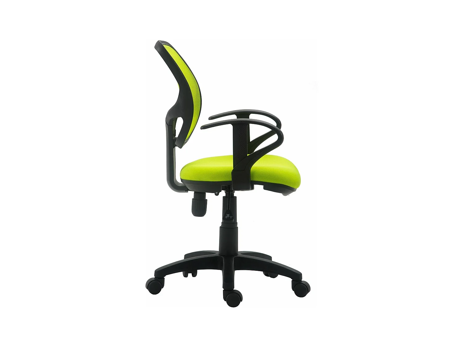 Chaise de bureau pour enfant COOL fauteuil pivotant et ergonomique avec accoudoirs, siège à roulettes et hauteur réglable, mesh vert