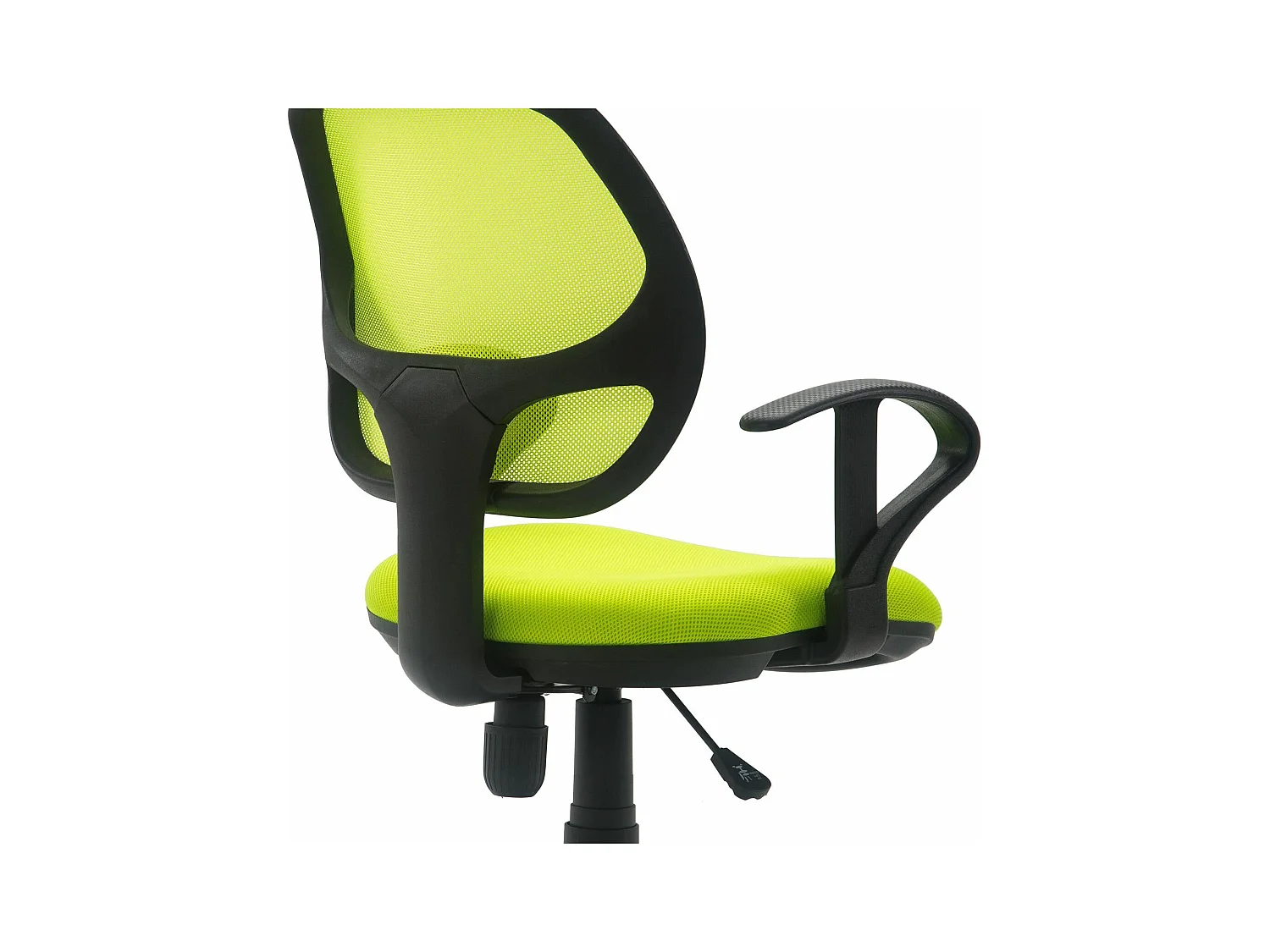 Chaise de bureau pour enfant COOL fauteuil pivotant et ergonomique avec accoudoirs, siège à roulettes et hauteur réglable, mesh vert