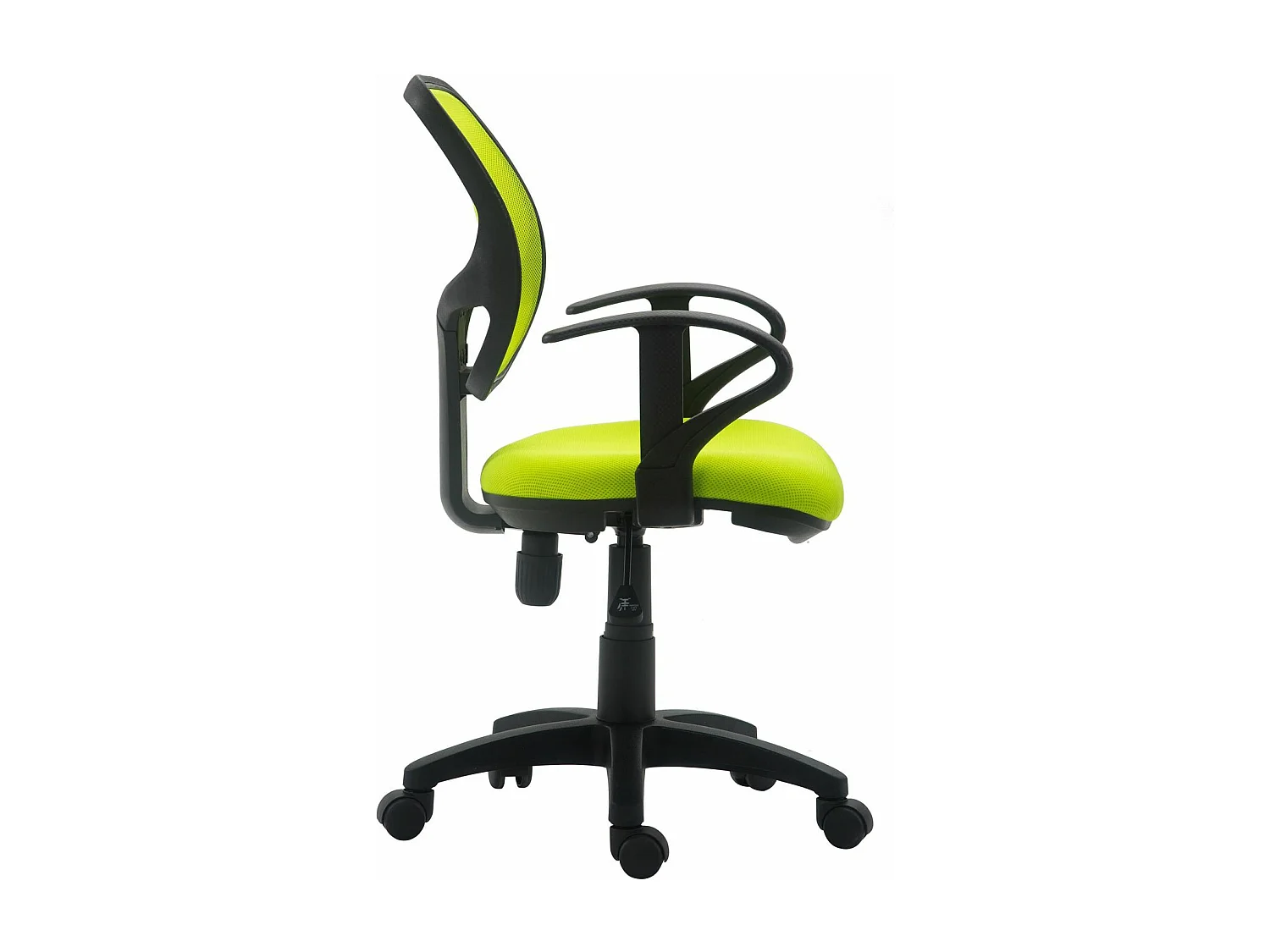 Chaise de bureau pour enfant COOL fauteuil pivotant et ergonomique avec accoudoirs, siège à roulettes et hauteur réglable, mesh vert
