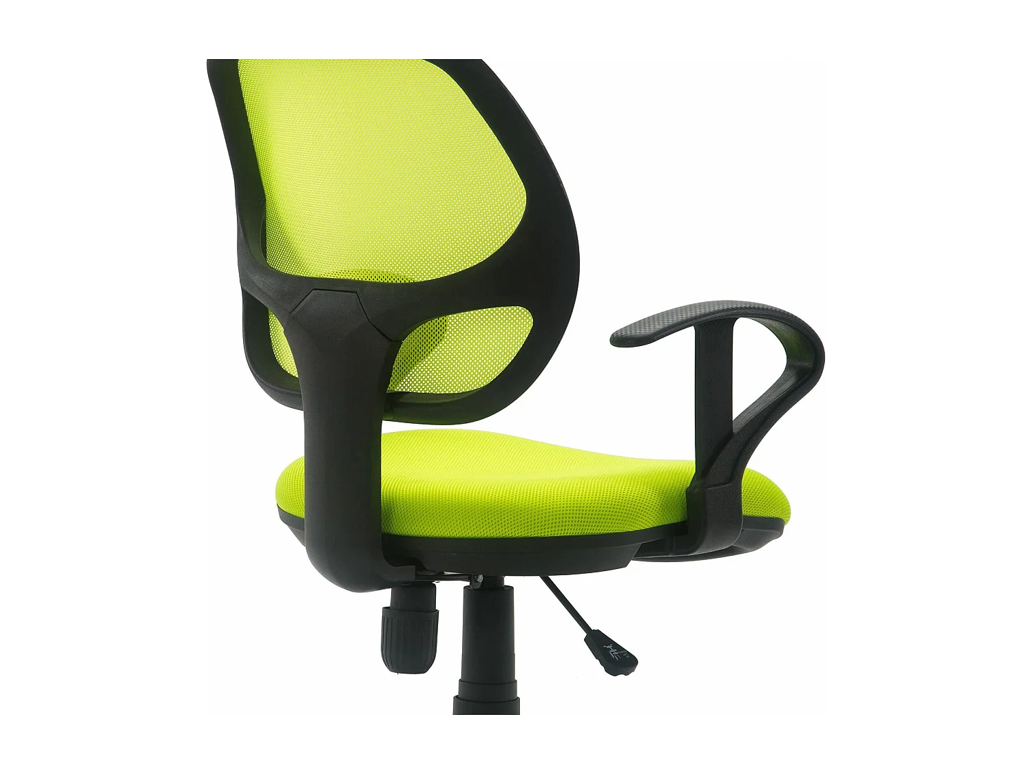 Chaise de bureau pour enfant COOL fauteuil pivotant et ergonomique avec accoudoirs, siège à roulettes et hauteur réglable, mesh vert