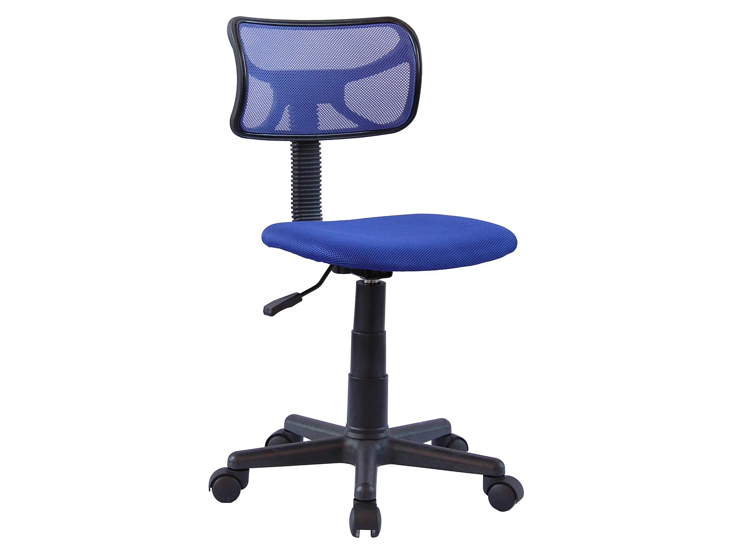 Chaise de bureau pour enfant MILAN fauteuil pivotant et ergonomique, siège à roulettes avec hauteur réglable, mesh bleu