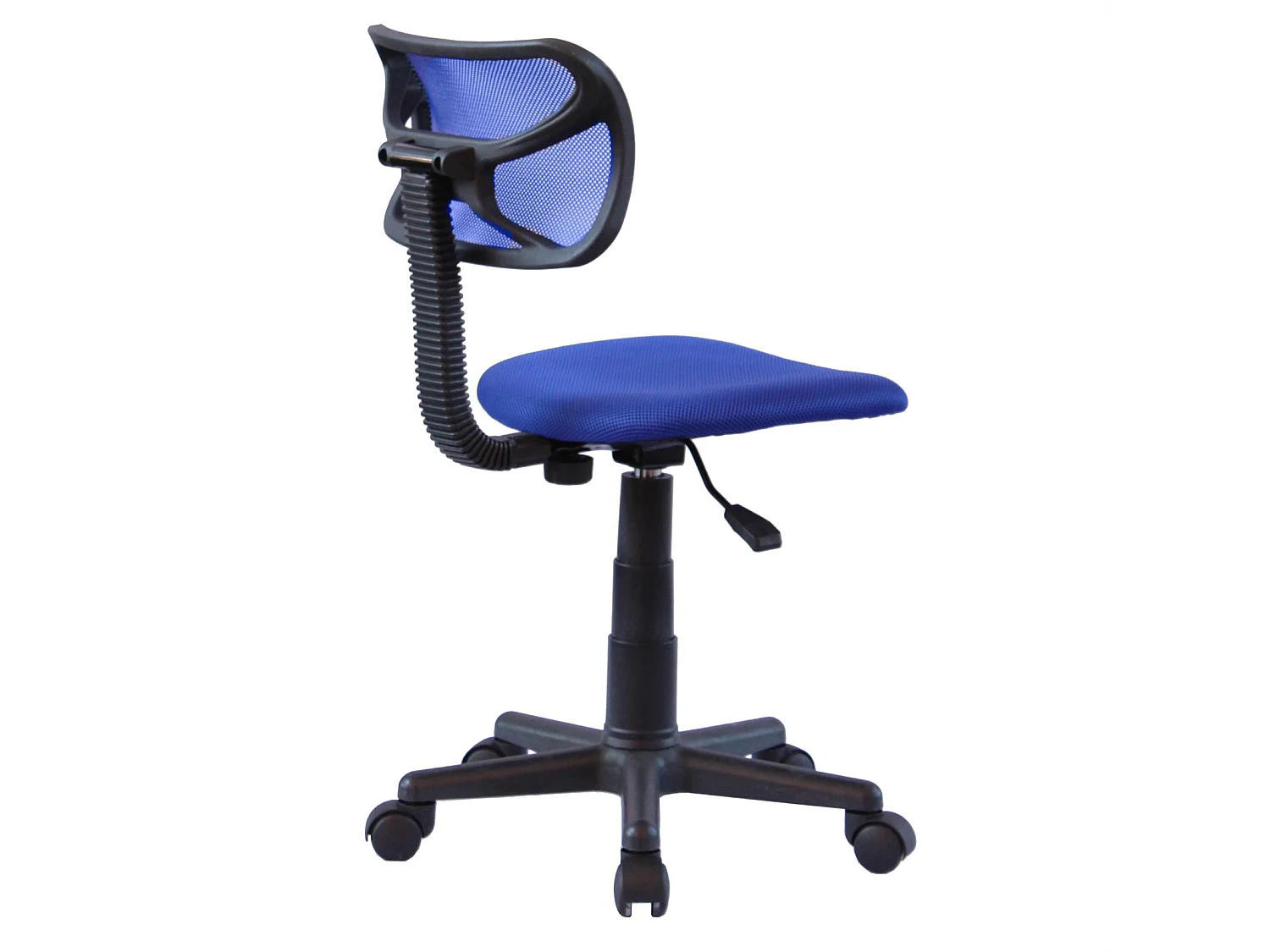 Chaise de bureau pour enfant MILAN fauteuil pivotant et ergonomique, siège à roulettes avec hauteur réglable, mesh bleu