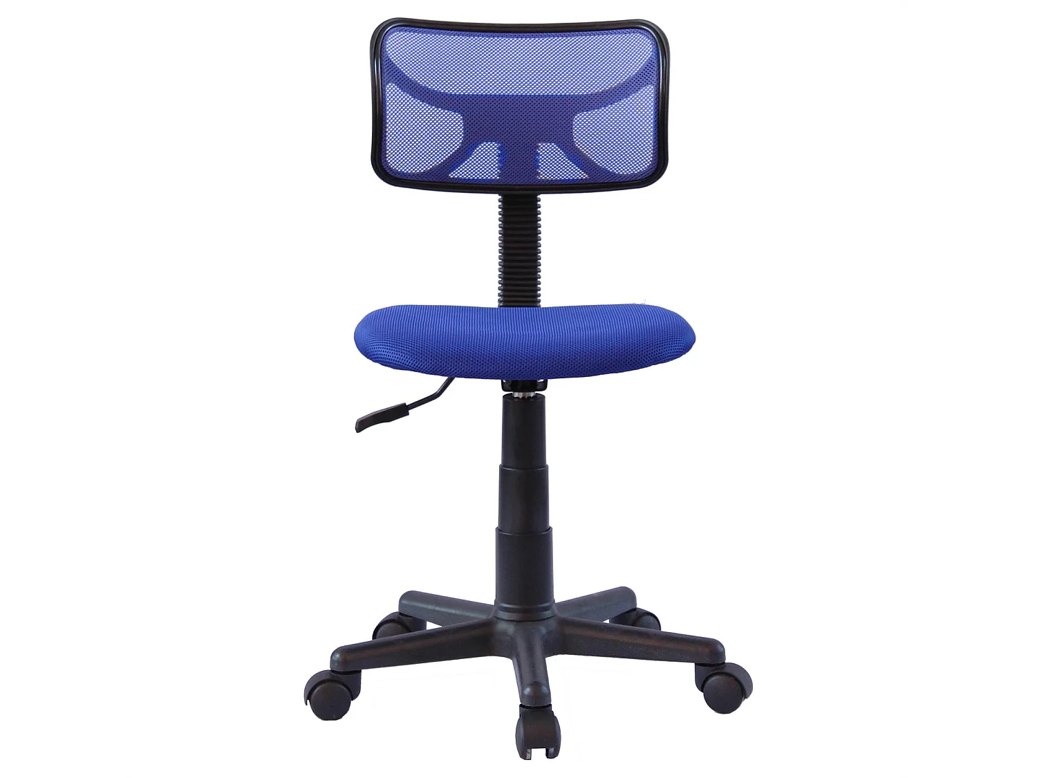 Chaise de bureau pour enfant MILAN fauteuil pivotant et ergonomique, siège à roulettes avec hauteur réglable, mesh bleu
