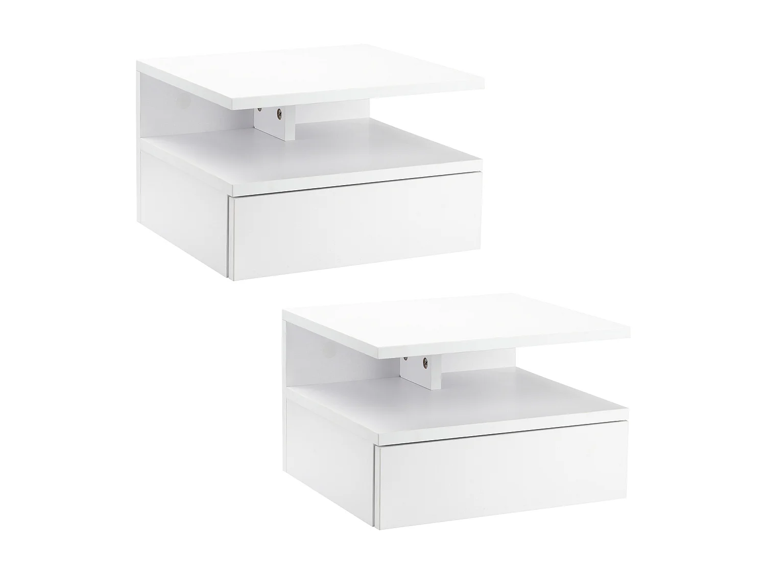 Set de 2 mesitas de noche blanco 35x32x22.5 cm HOMCOM