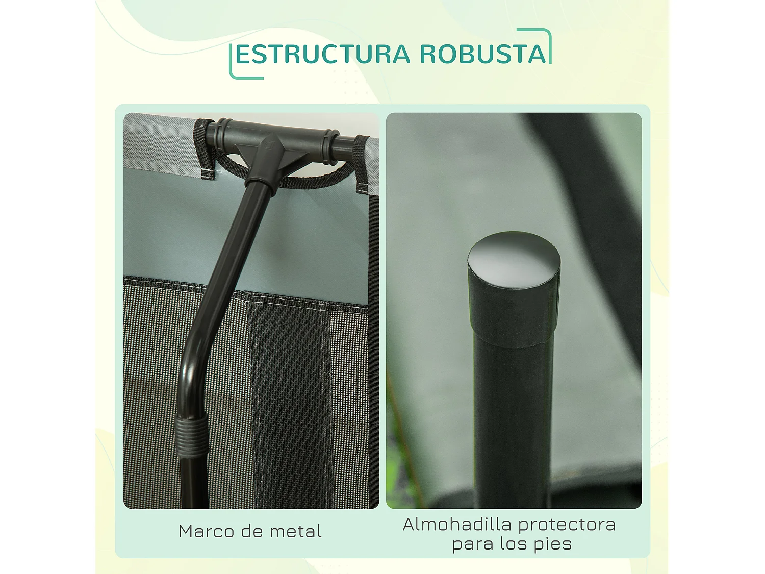 Cama elevada para mascotas gris 122x92x108cm PawHut