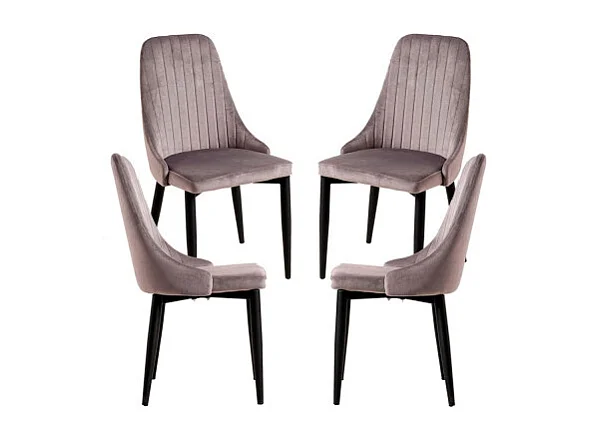 Packs Sillas Comedor - Pack 4 Sillas Kan Terciopelo - Gris