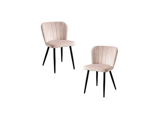 Packs Sillas Comedor - Pack 2 Sillas Luk Terciopelo - Beige