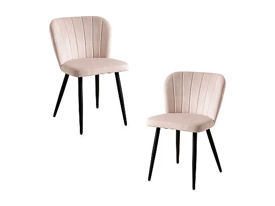 Packs Sillas Comedor - Pack 2 Sillas Luk Terciopelo - Beige