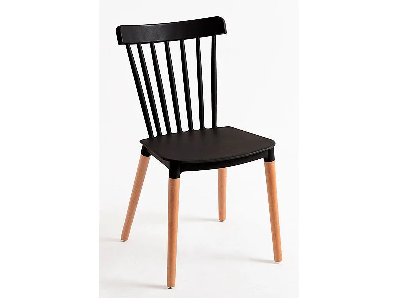 Packs Sillas Comedor - Pack 4 Sillas Leka - Negro