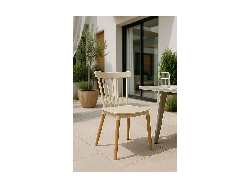 Sillas Comedor - Silla Leka - Beige