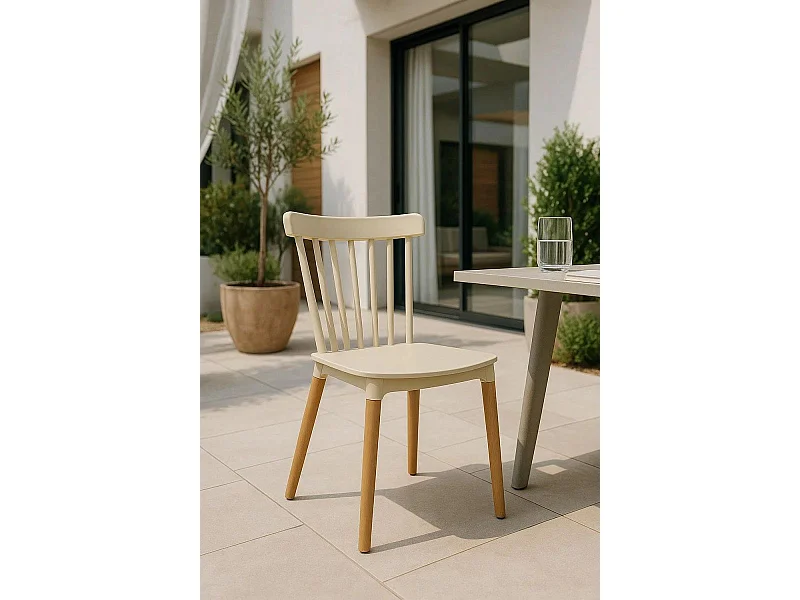 Sillas Comedor - Silla Leka - Beige