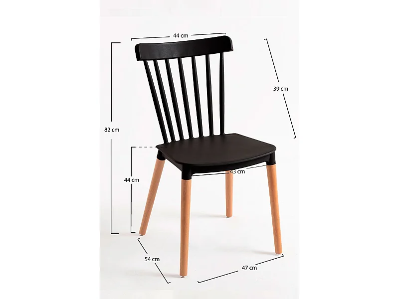 Packs Sillas Comedor - Pack 6 Sillas Leka - Negro