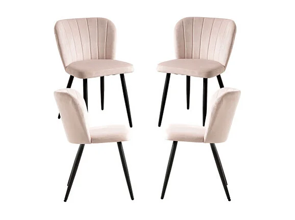 Packs Sillas Comedor - Pack 4 Sillas Luk Terciopelo - Beige