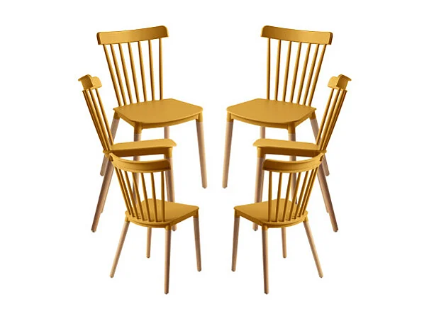 Packs Sillas Comedor - Pack 6 Sillas Leka - Mostaza