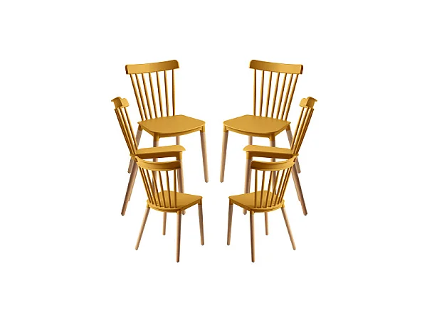 Packs Sillas Comedor - Pack 6 Sillas Leka - Mostaza