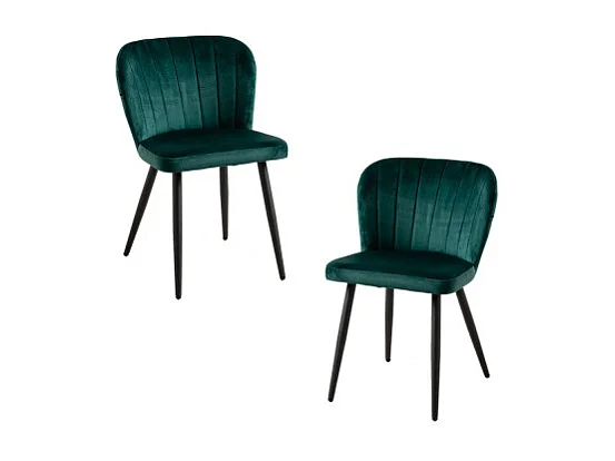 Packs Sillas Comedor - Pack 2 Sillas Luk Terciopelo - Verde