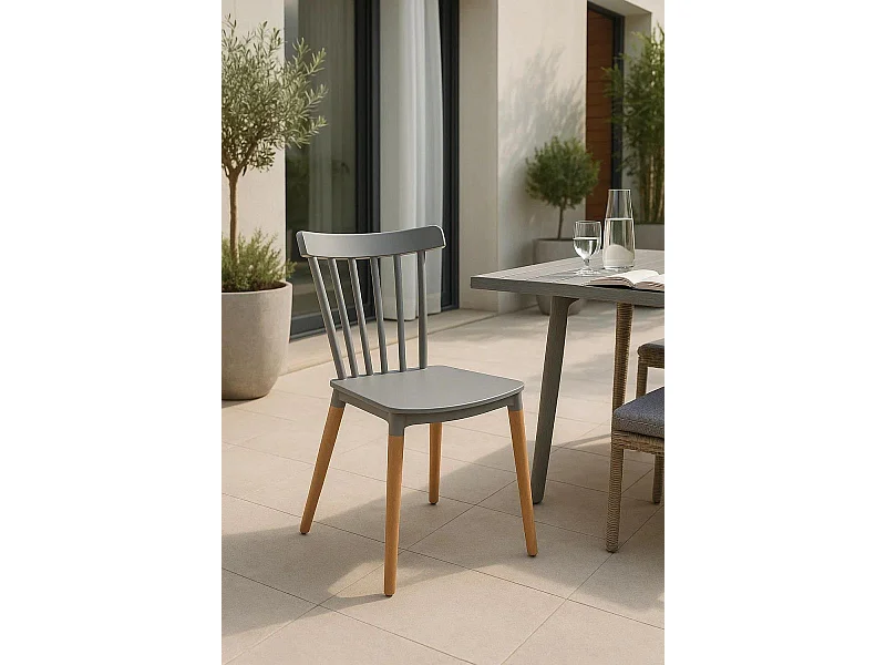 Sillas Comedor - Silla Leka - Gris