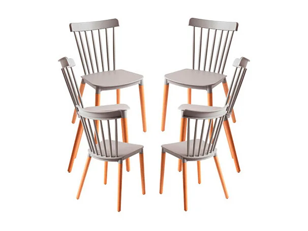 Packs Sillas Comedor - Pack 6 Sillas Leka - Gris